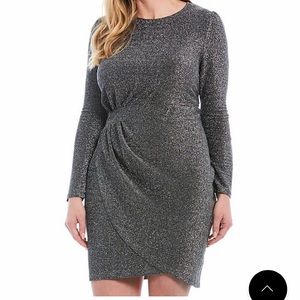 MICHAEL Michael Kors Long Sleeve Faux-Wrap Dress